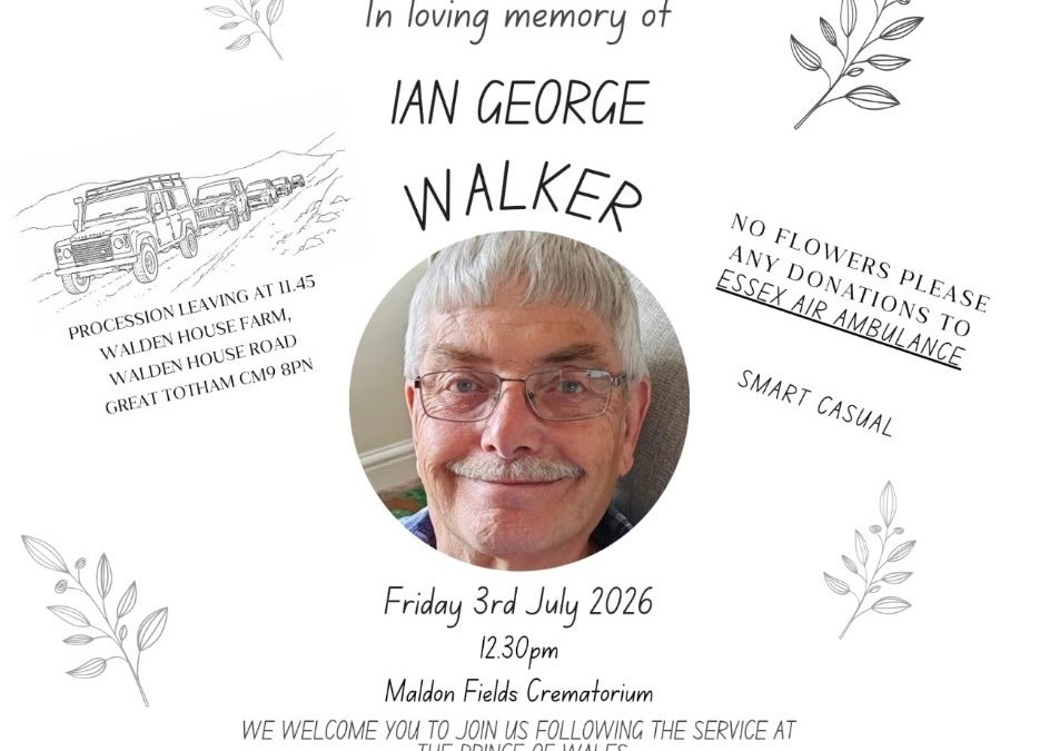 Sad News – Ian Walker