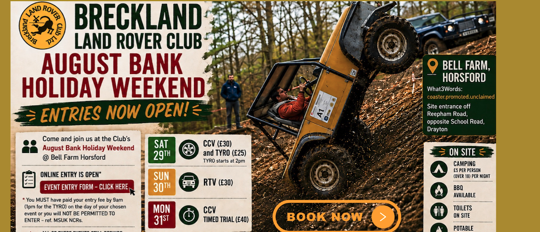 Reminder – BLRC invites ELRC Members to a weekend of trialling